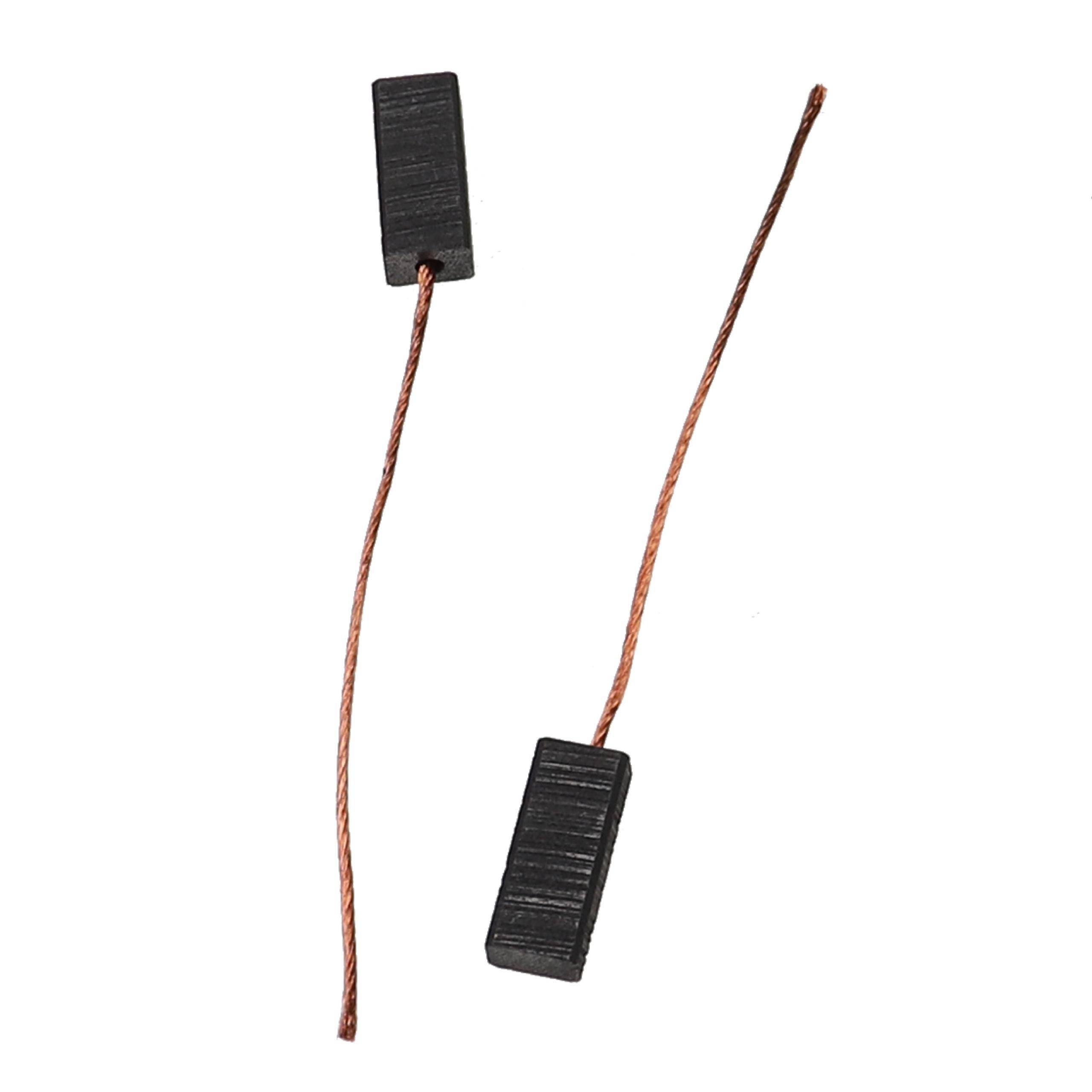 vhbw 2x Kohlebürste kompatibel mit Generator CQ 1030034 | Lichtmaschine, 4,6 x 6,35 x 15,4 mm