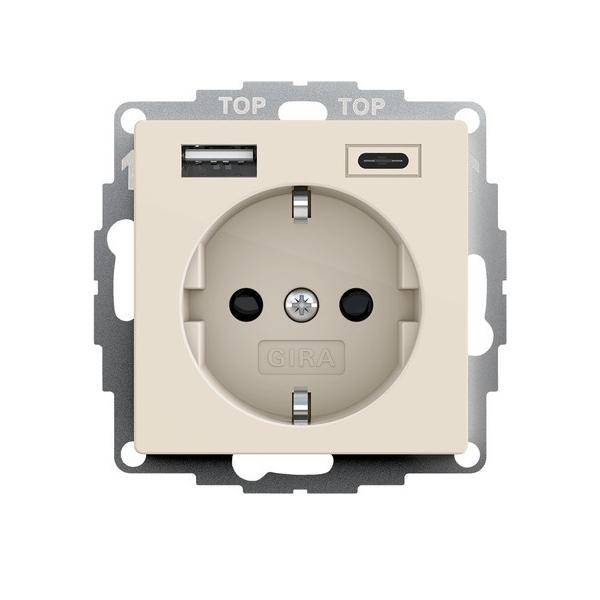 Gira Steckdose+USB 245901