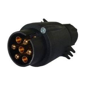 IWH KFZ-Stecker für Anhängerkupplung, 7-polig Belastbarkeit: 20 A bei 12 V, Gehäuse aus schlagfestem