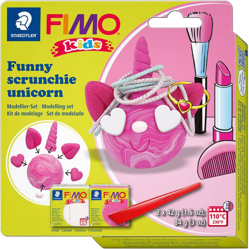 FIMO kids Modellier-Set "Funny scrunchie unicorn", Blister