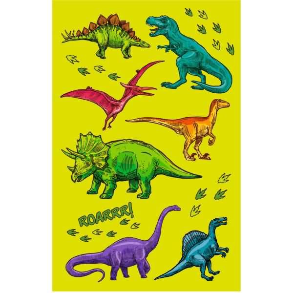 Sticker-Etikett Junge Motiv 2 3 Stück Dino