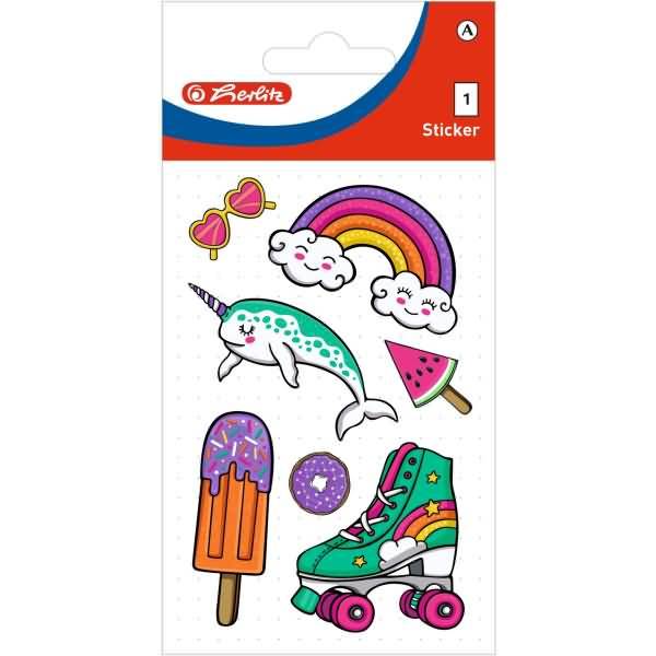 Sticker-Etikett Kids Motiv 8 Folie Girls mix