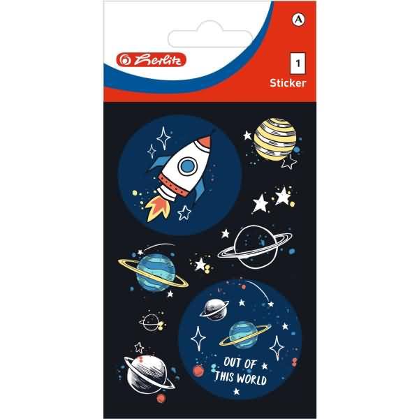 Sticker-Etikett Motiv Space 1 Blatt