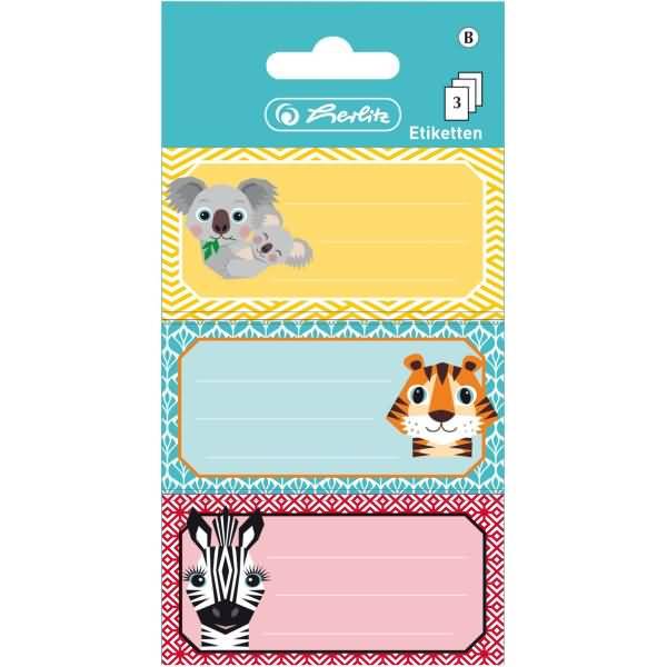 Buchetiketten Motiv 3 3 Blatt Cute Animals