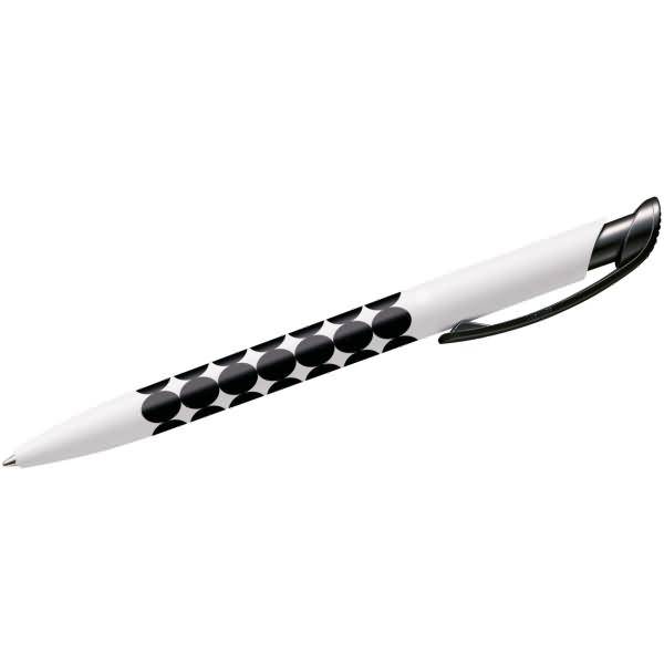 Kugelschreiber Just Black schwarz/weiß