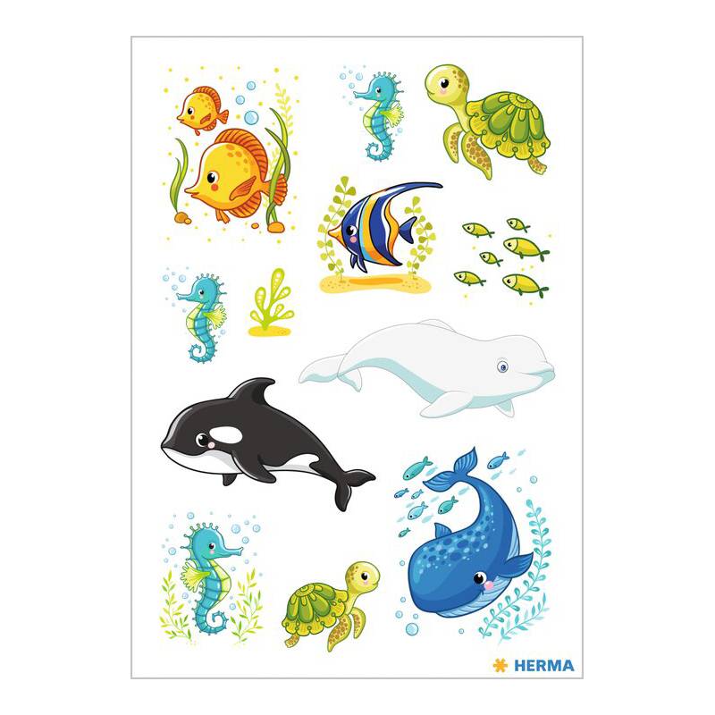 HERMA Sticker DECOR "Walfamilie und Freunde"