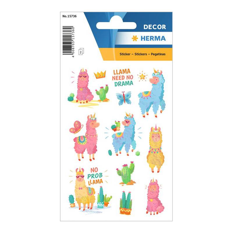 HERMA Sticker DECOR "Lama - no drama"
