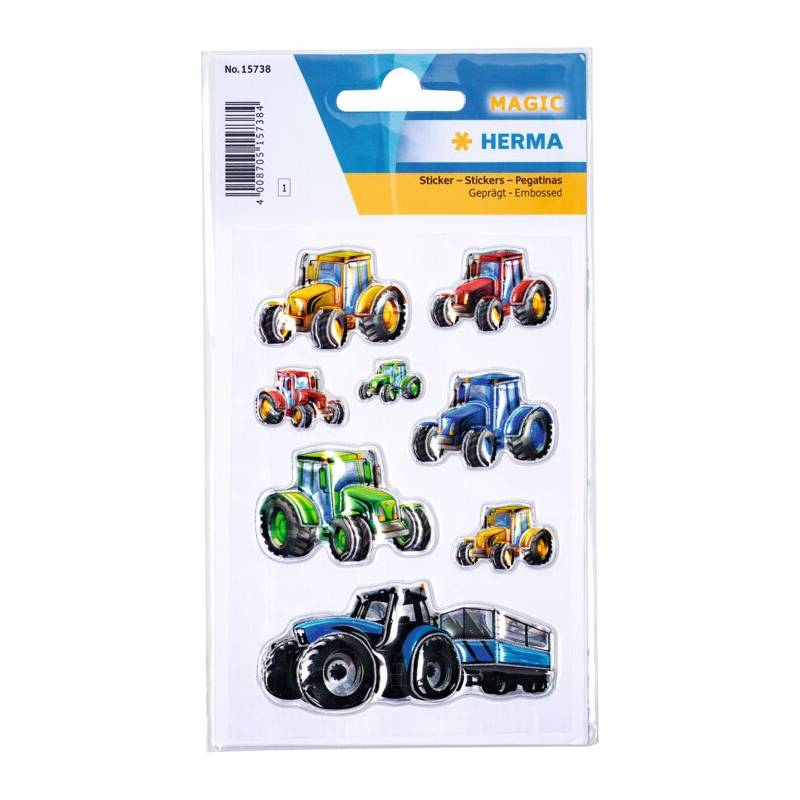 HERMA Sticker MAGIC "Traktoren Rennen"