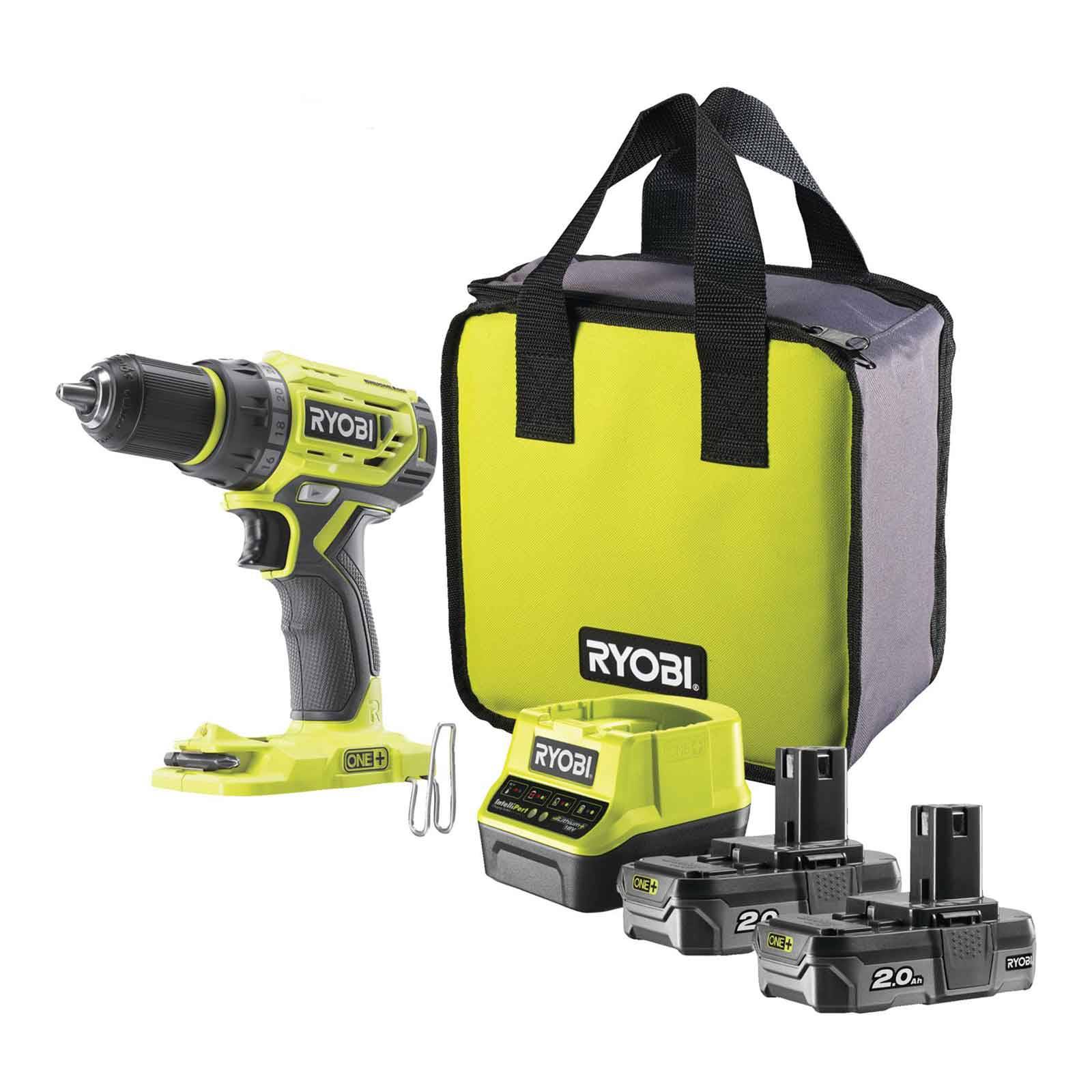 RYOBI Akku-Bohrschrauber R18DD7-220S ONE+ 18V 2Ah