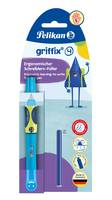 PELIKAN - griffix füllhalter Neon Fresh Blue für Linkshänder Schreiblernstift mit