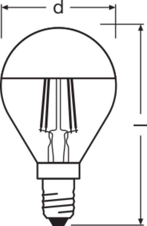 OSRAM HOMELIGHTING 4058075456549 LED EEK F (A - G) E14 Glühlampenform 4W = 34W Warmweiß (Ø x L) 45mm x 84mm 1St.