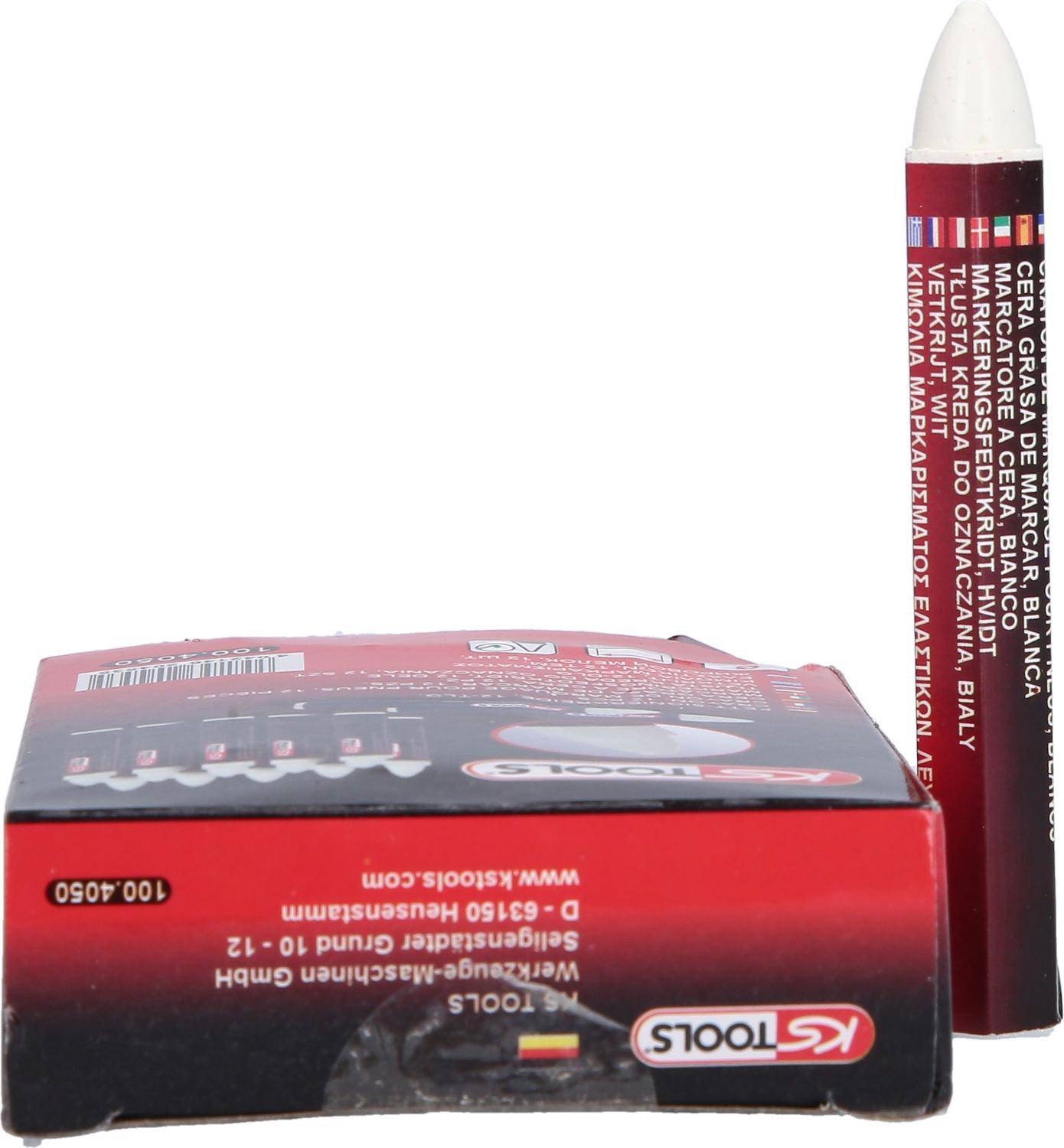 KS TOOLS Signierkreide, weiss, 12er Pack