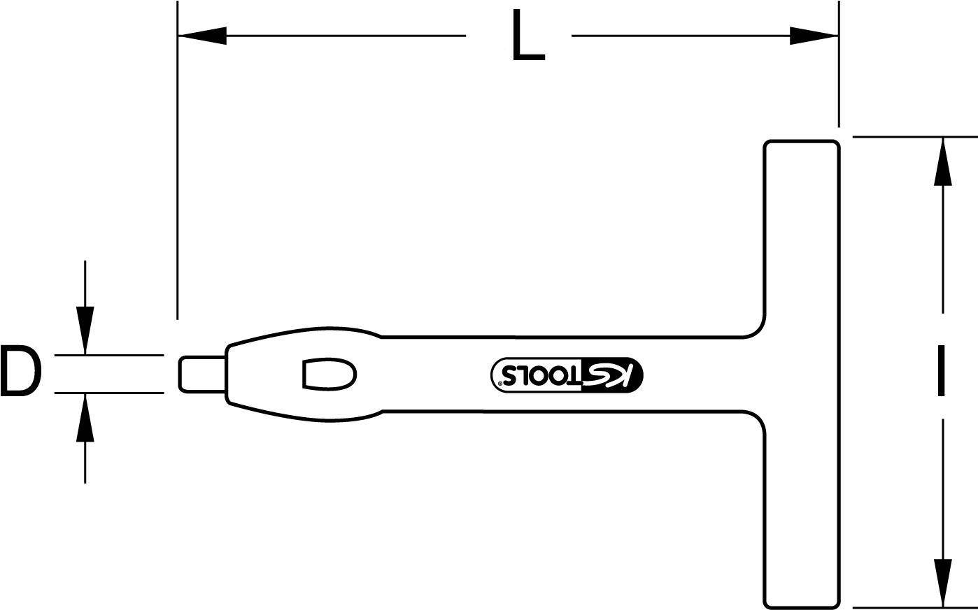 KS TOOLS Isoliertes Locheisen, 100mm (117.1649)