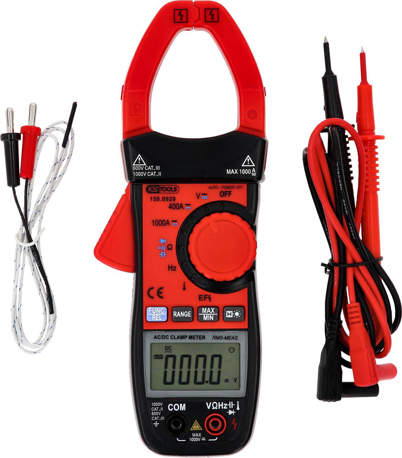KS TOOLS Digital Amperezangen-Satz 1000A, 3-tlg