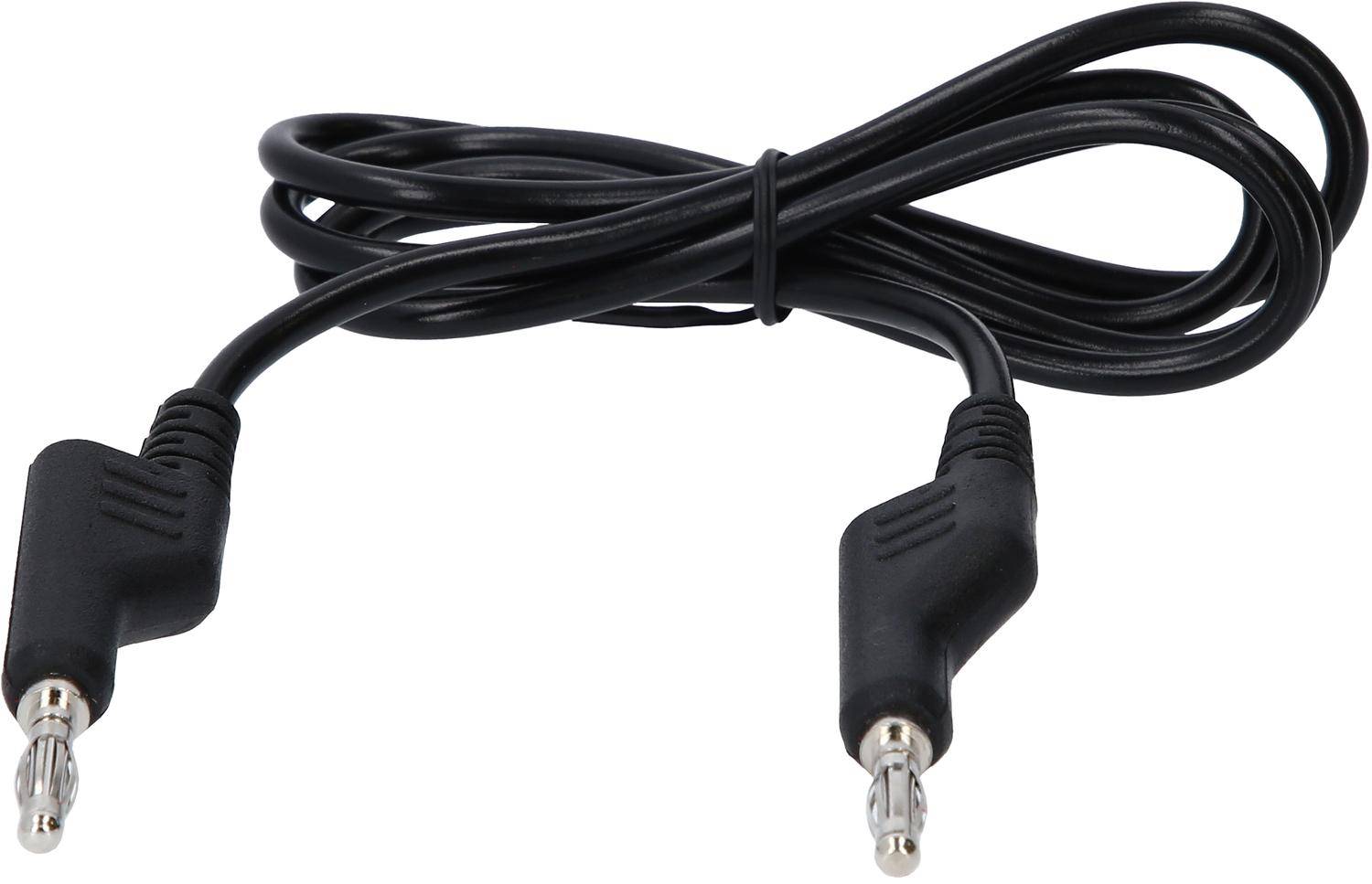 Messleitungs-Verlängerung mit Doppel Stecker und zusätzlicher Buchse 1.100 mm (schwarz)