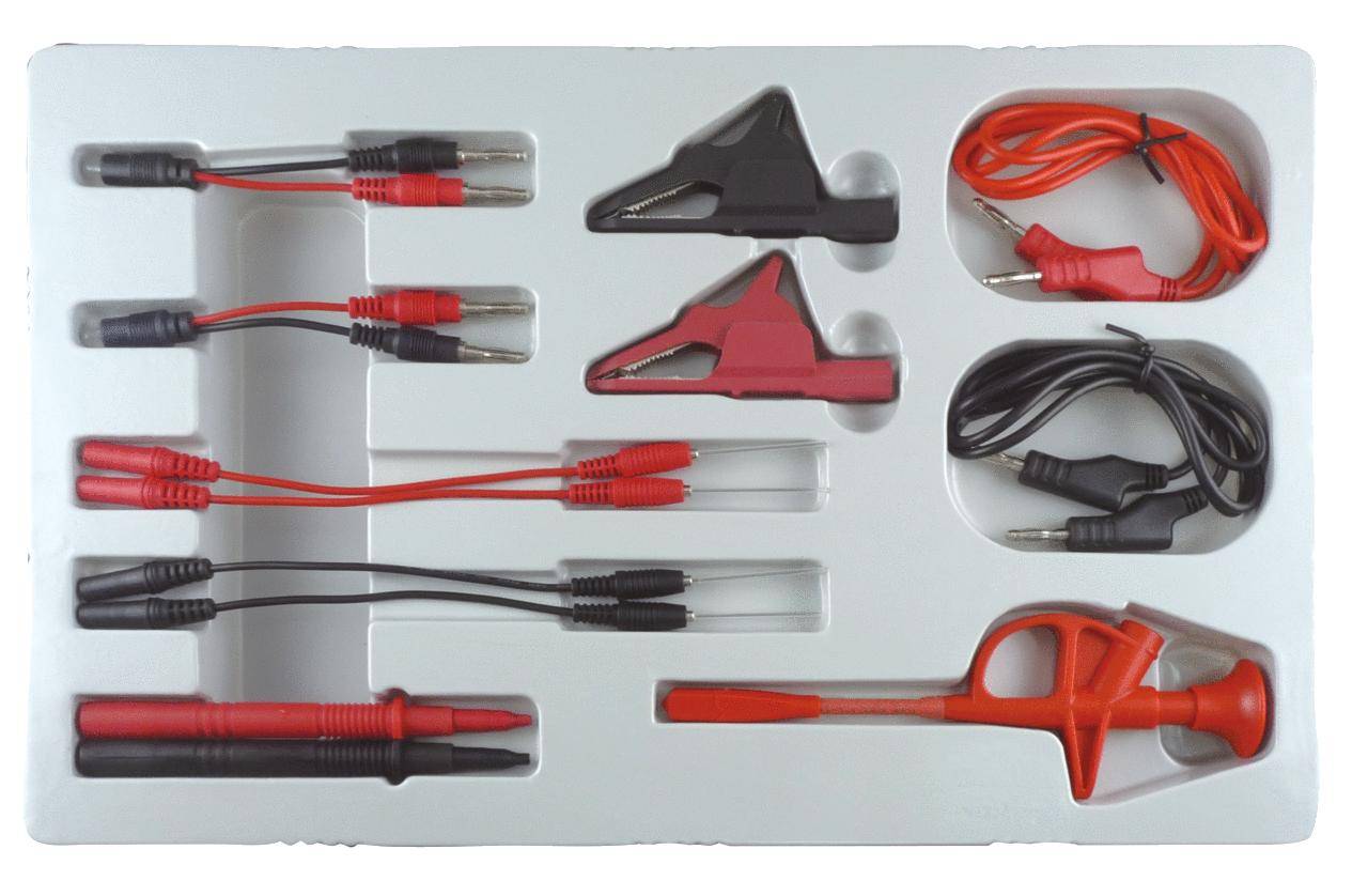 KS TOOLS 12/24V Diagnose Prf- und Mess-Kabel-Satz, 13-tlg