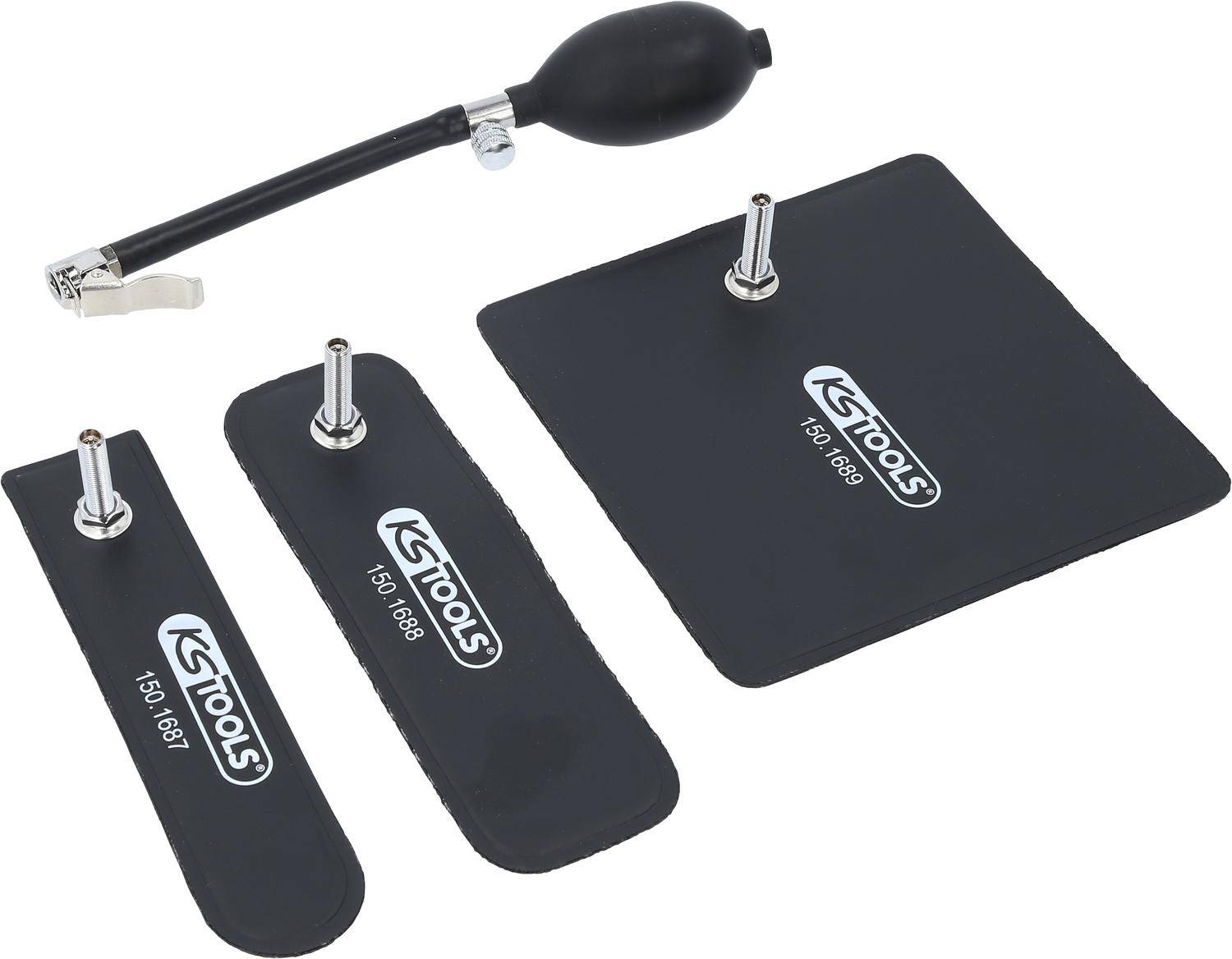 KS TOOLS Druckkissen-Satz mit Handpumpe, 4-tlg