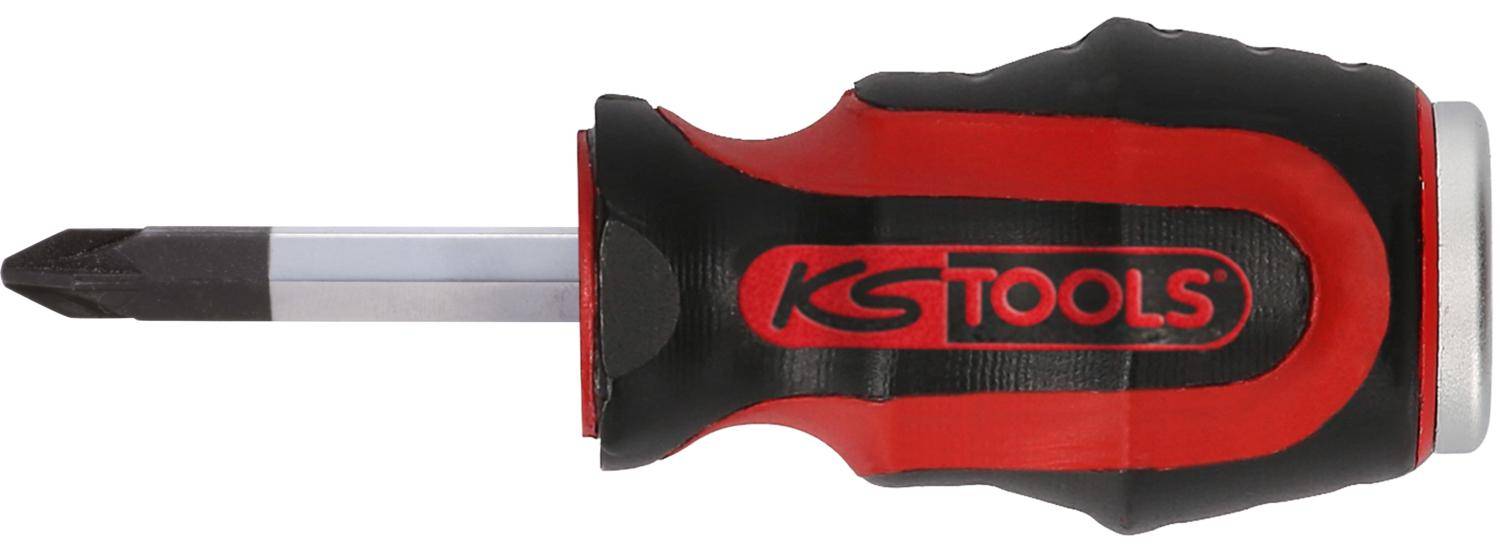 KS TOOLS ERGOTORQUEmax Schlagkappen-Schraubendreher, PH2, kurze Form