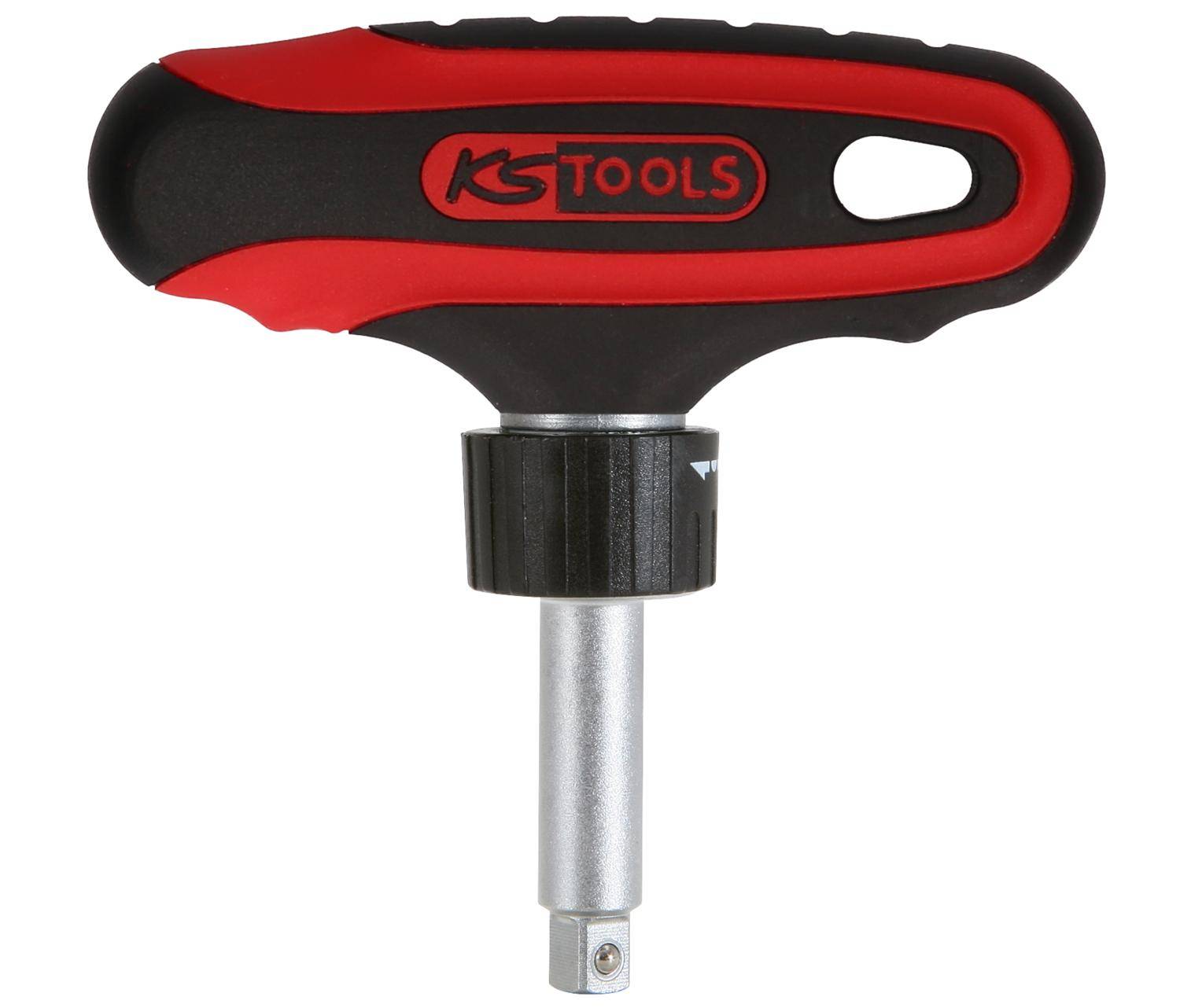 KS TOOLS 1/4" ERGOTORQUEmax T-Griff-Umschaltknarre, 45 Zahn