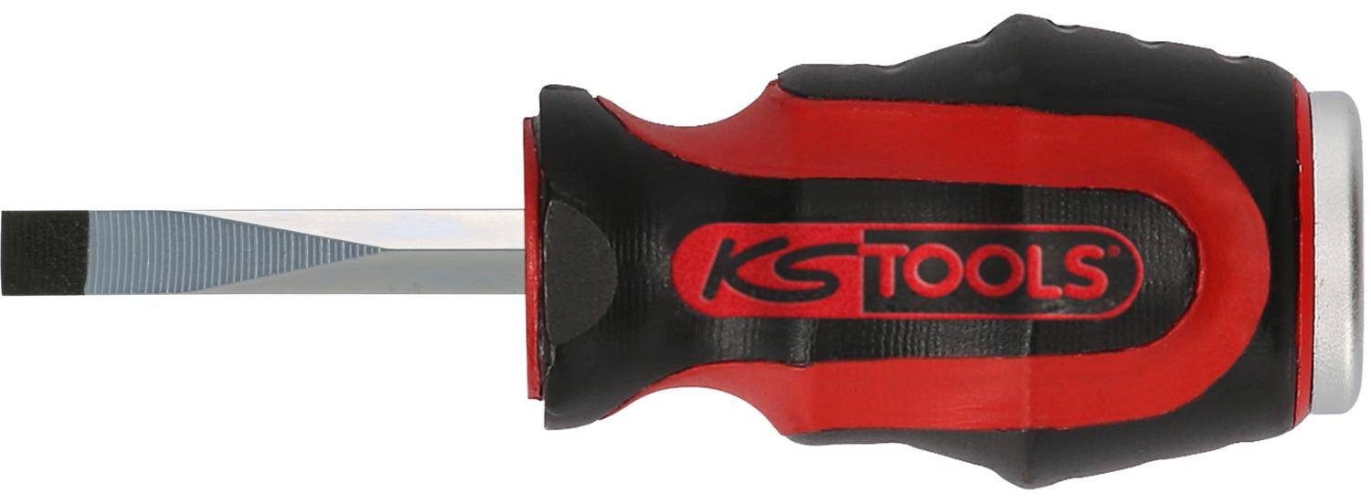 KS TOOLS ERGOTORQUEmax Schlitz-Schraubendreher, 6mm, kurze Form