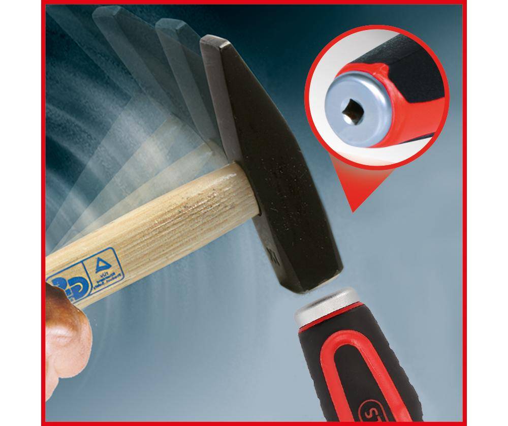 KS TOOLS ERGOTORQUEmax Schlagkappen-Schraubendreher-Satz, 13-tlg