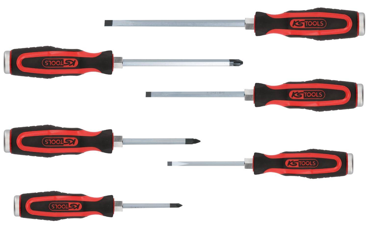 KS TOOLS ERGOTORQUEmax Schlagkappen-Schraubendreher-Satz, 6-tlg