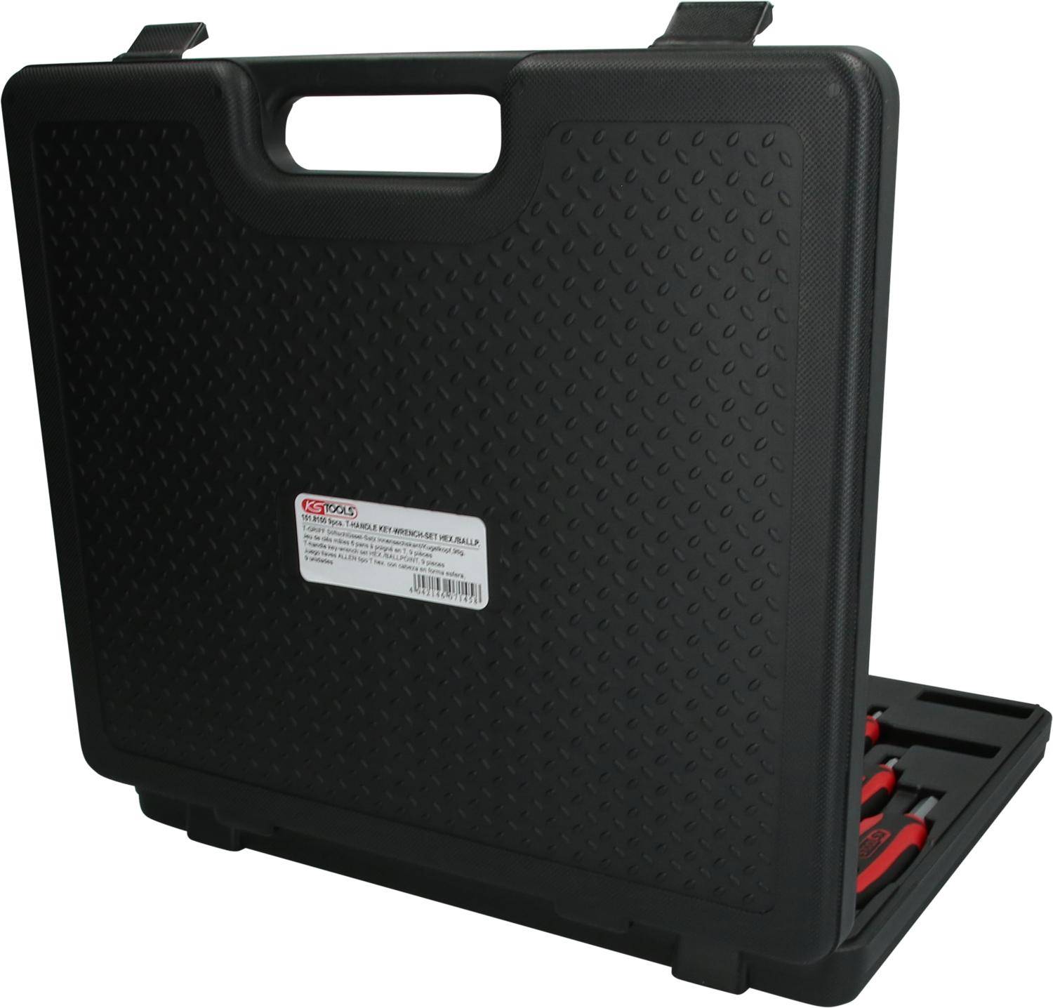 KS TOOLS T-Griff-Innensechskant-Kugelkopf-Schlüssel-Satz, 9-tlg