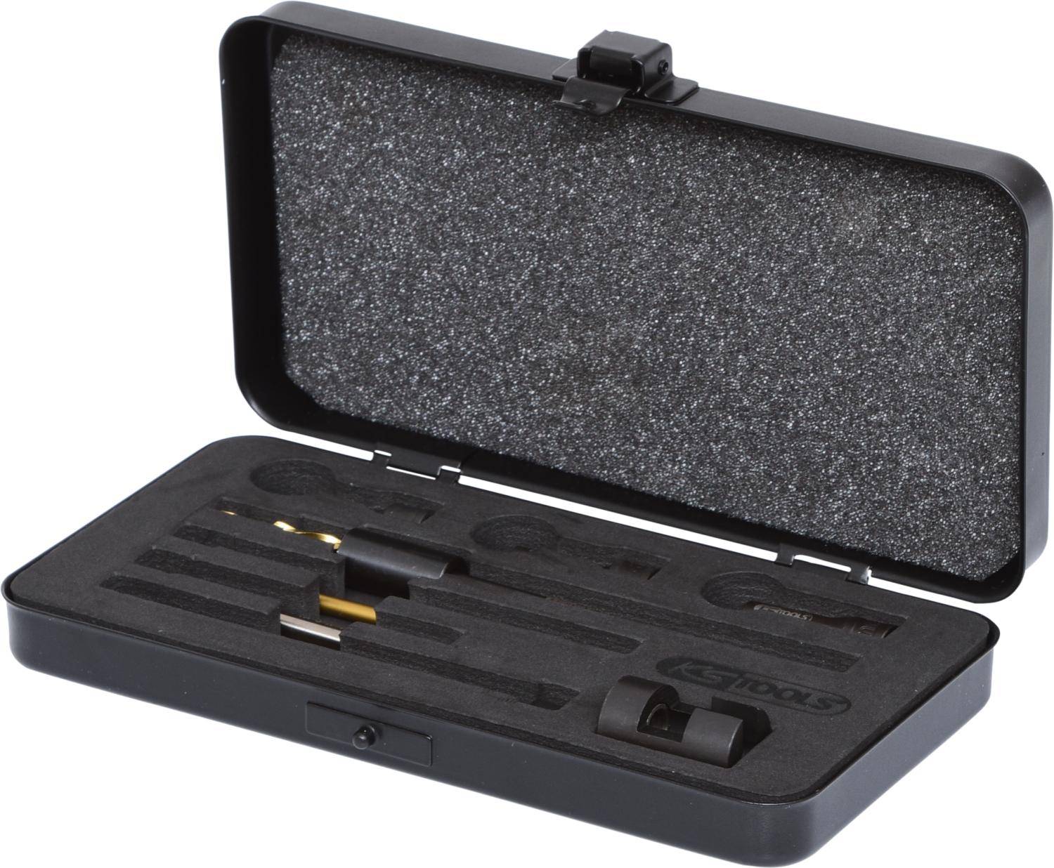 KS TOOLS Universal Glühkerzen-Ausbohrsatz M8 x 1, 8-tlg