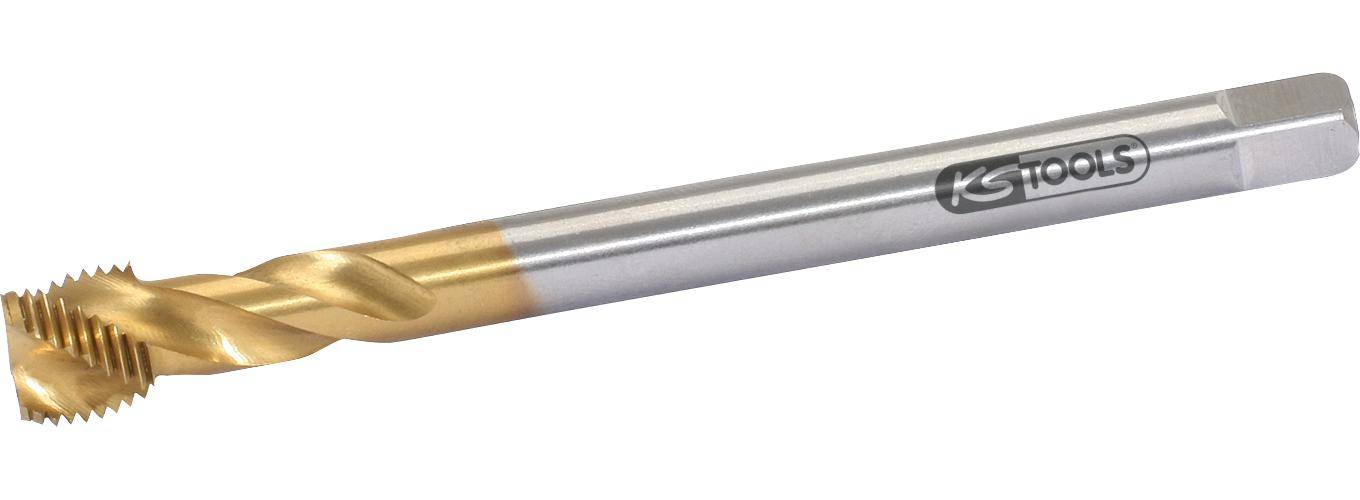 Eine Nahaufnahme einer silber- und messingbearbeiteten Stange, die den Übergang zwischen den beiden Metallen zeigt.