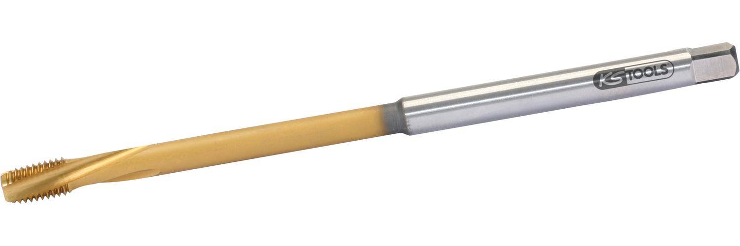 Ein Metallrohr mit einem gelb gummibeschichteten Abschnitt auf der linken Seite und einem silbernen metallischen Abschnitt auf der rechten Seite, das ein Sanitärwerkzeug darstellt.