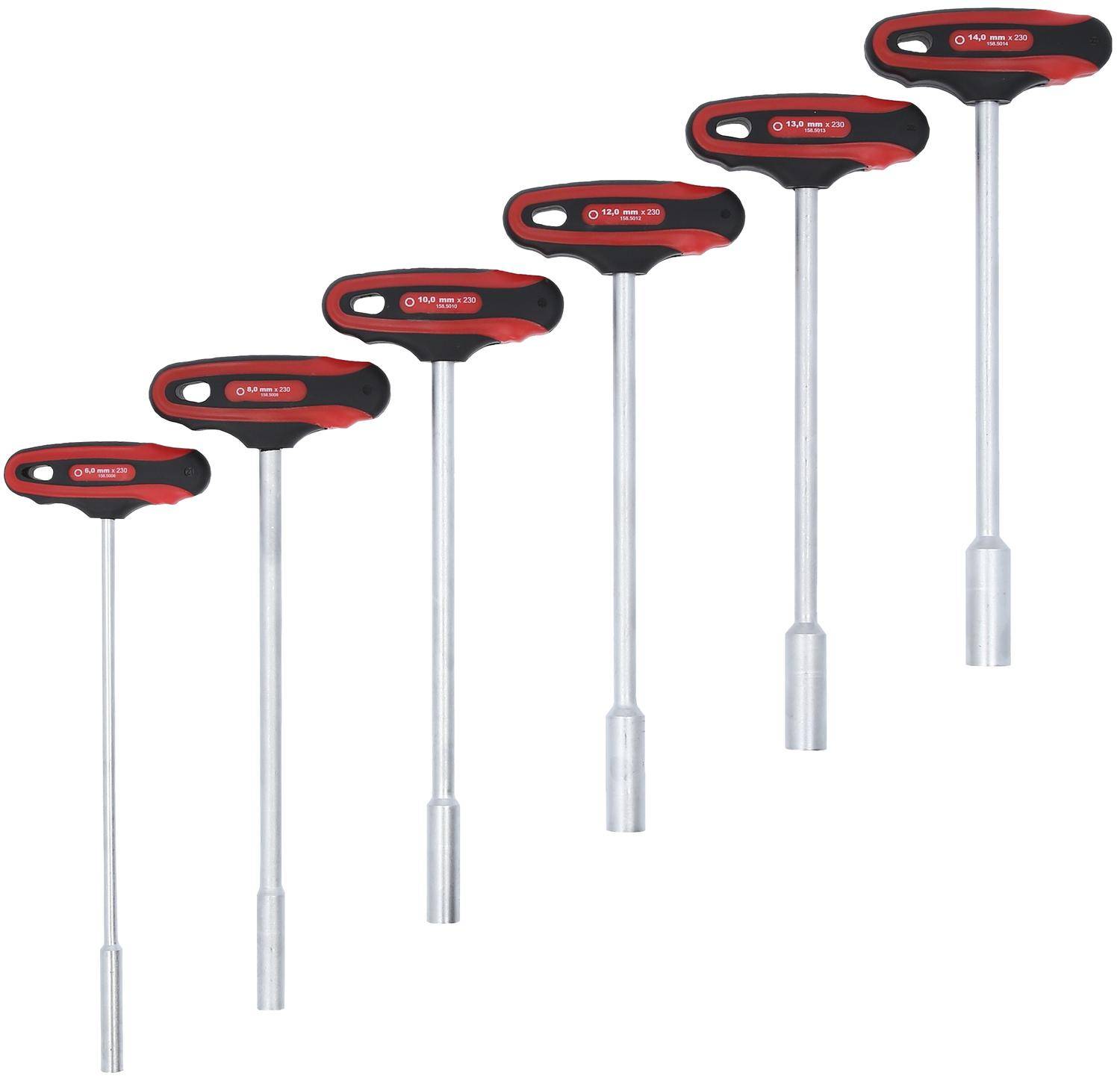 KS TOOLS T-Griff-Nussschraubendreher-Satz, 6-tlg, 6-14mm