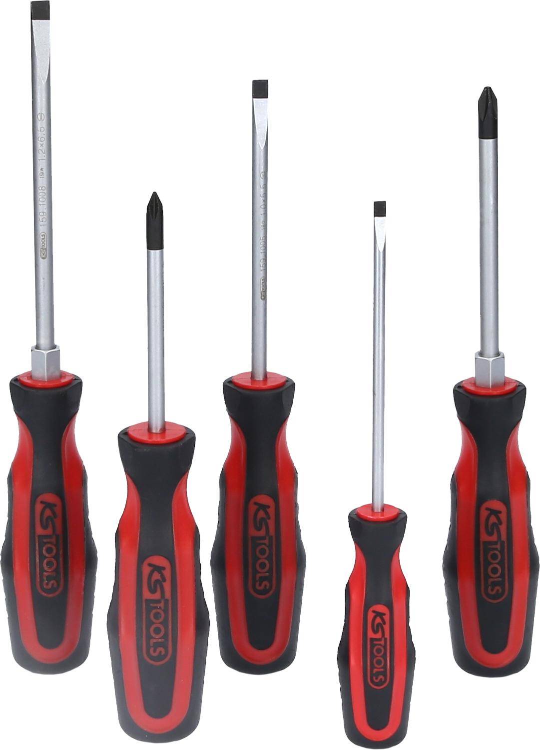 KS TOOLS ERGOTORQUEplus Schraubendreher-Satz, 5-tlg