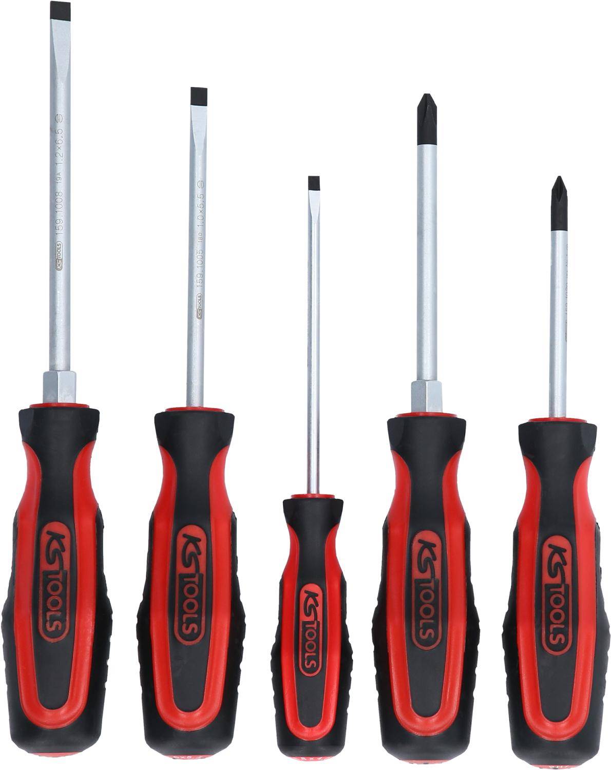 KS TOOLS ERGOTORQUEplus Schraubendreher-Satz, 5-tlg