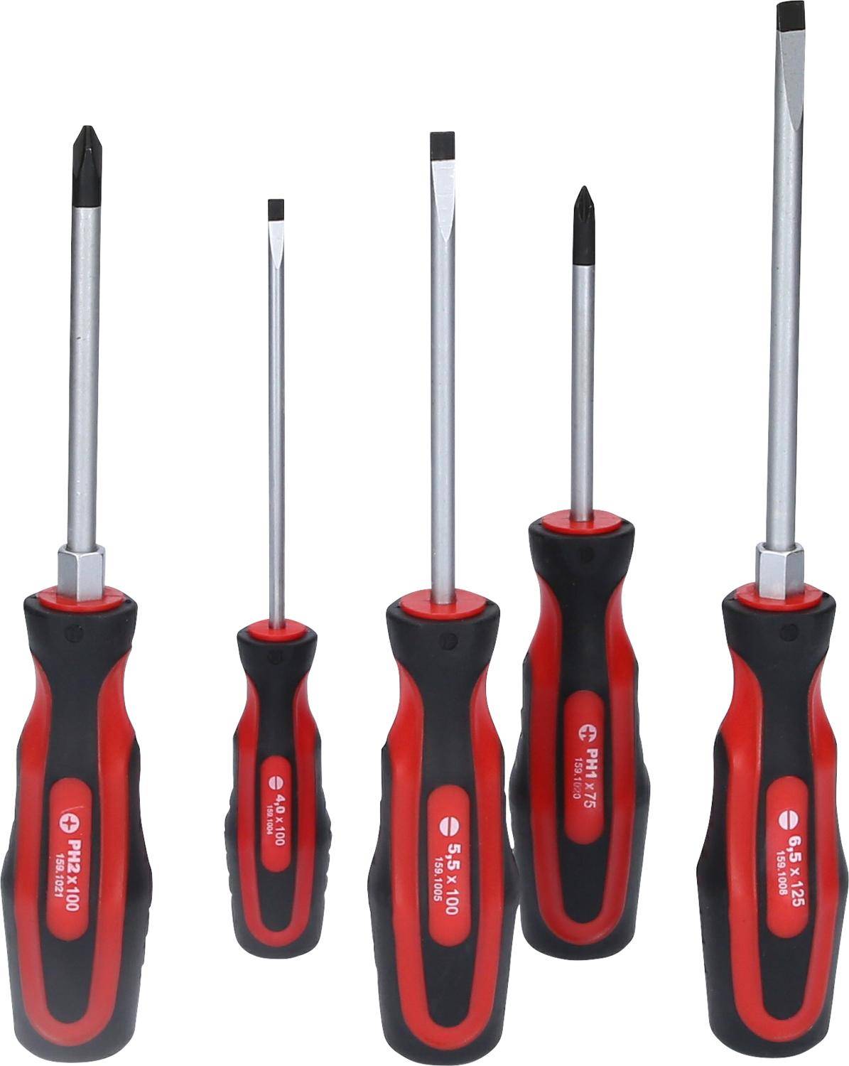 KS TOOLS ERGOTORQUEplus Schraubendreher-Satz, 5-tlg