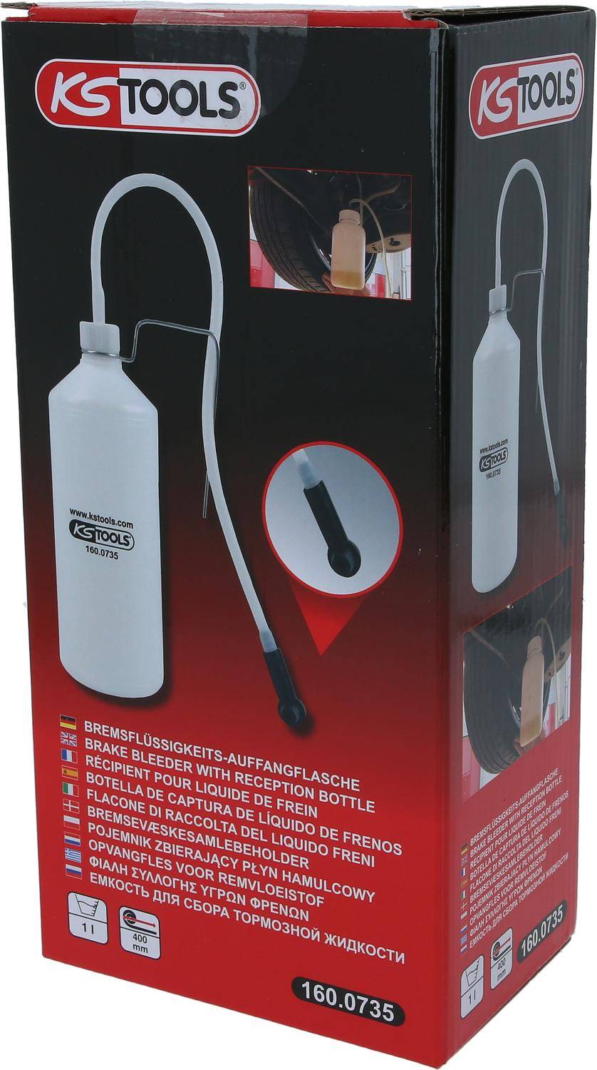 KS TOOLS Bremsflssigkeits-Auffangflasche, 1 Liter