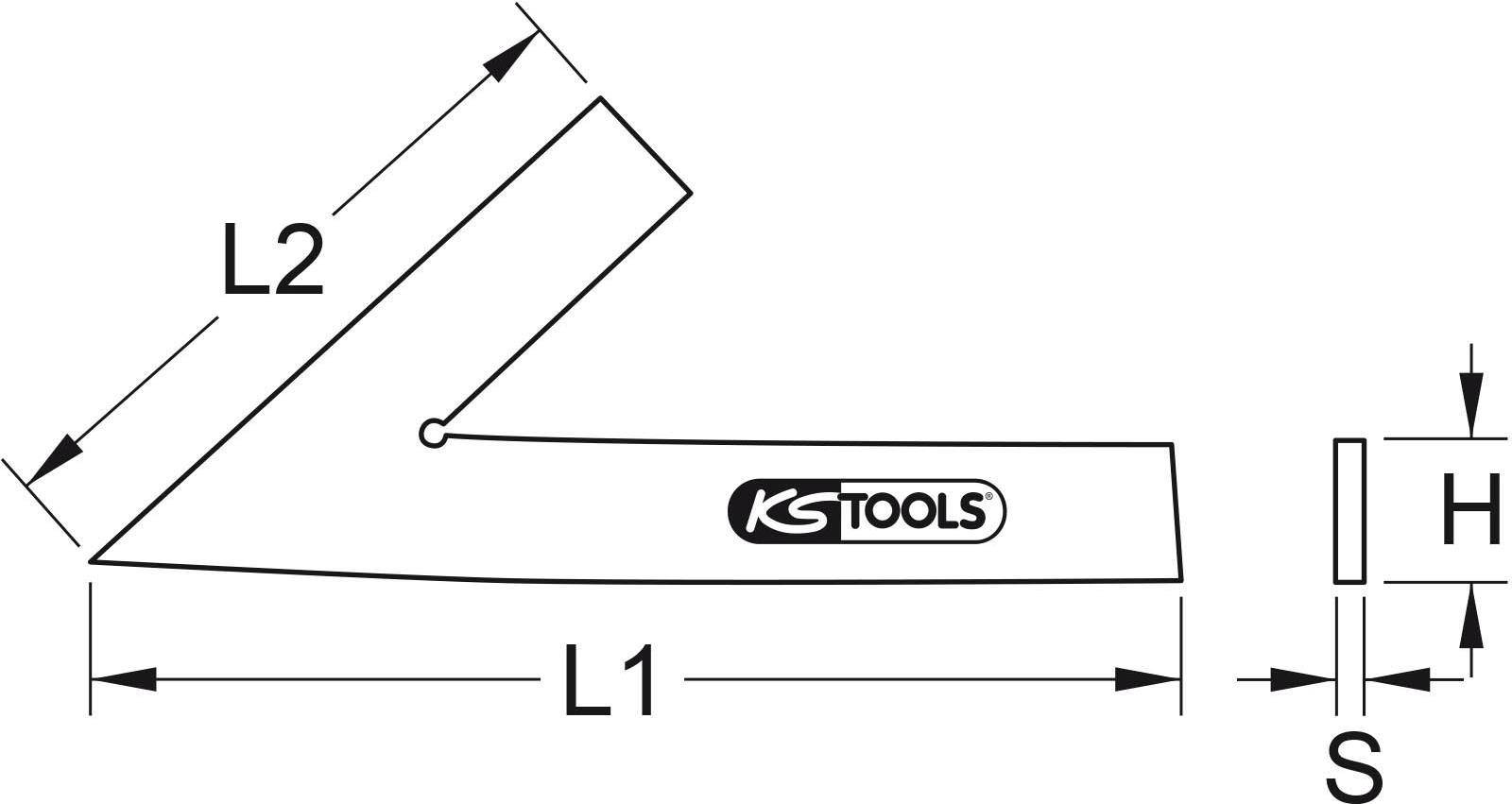 KS-Tools Spitzwinkel 45° 300.0224