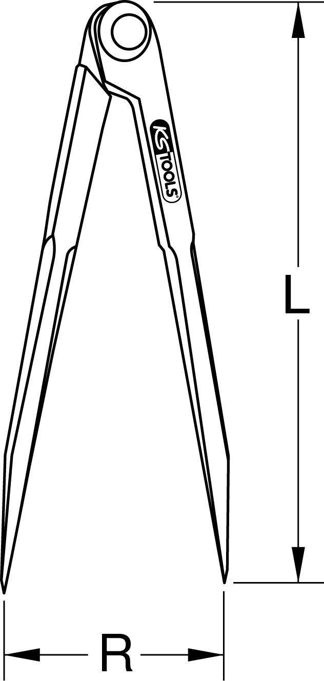Spitzzirkel ohne Stellbogen, 500mm