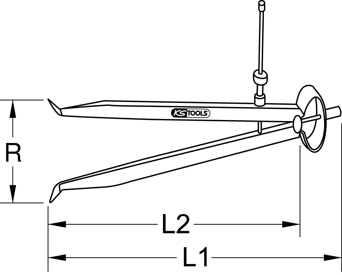 Präzisions-Feder-Lochzirkel-Innentaster, 245mm