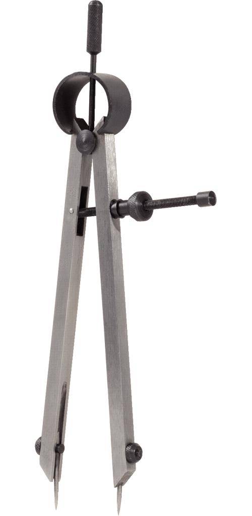 Präzisions-Feder-Spitzzirkel mit auswechselbaren Spitzen, 130mm