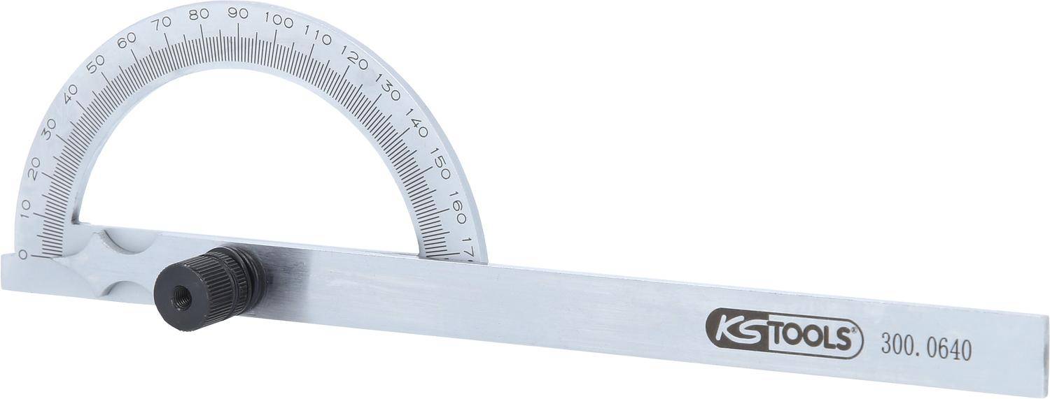 KS TOOLS Winkelgradmesser mit offenen Bogen, 120mm