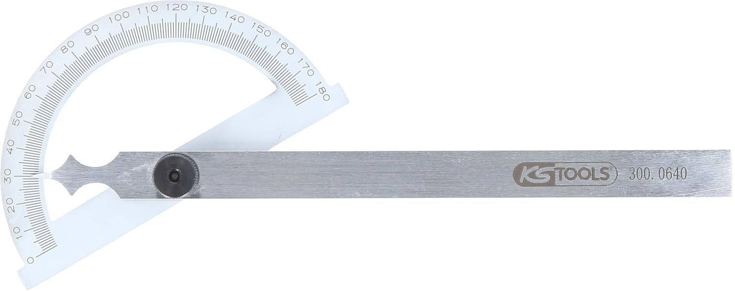 KS TOOLS Winkelgradmesser mit offenen Bogen, 120mm