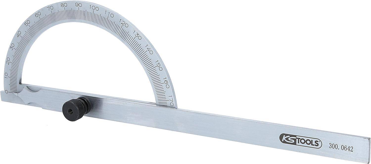 KS TOOLS Winkelgradmesser mit offenen Bogen, 200mm