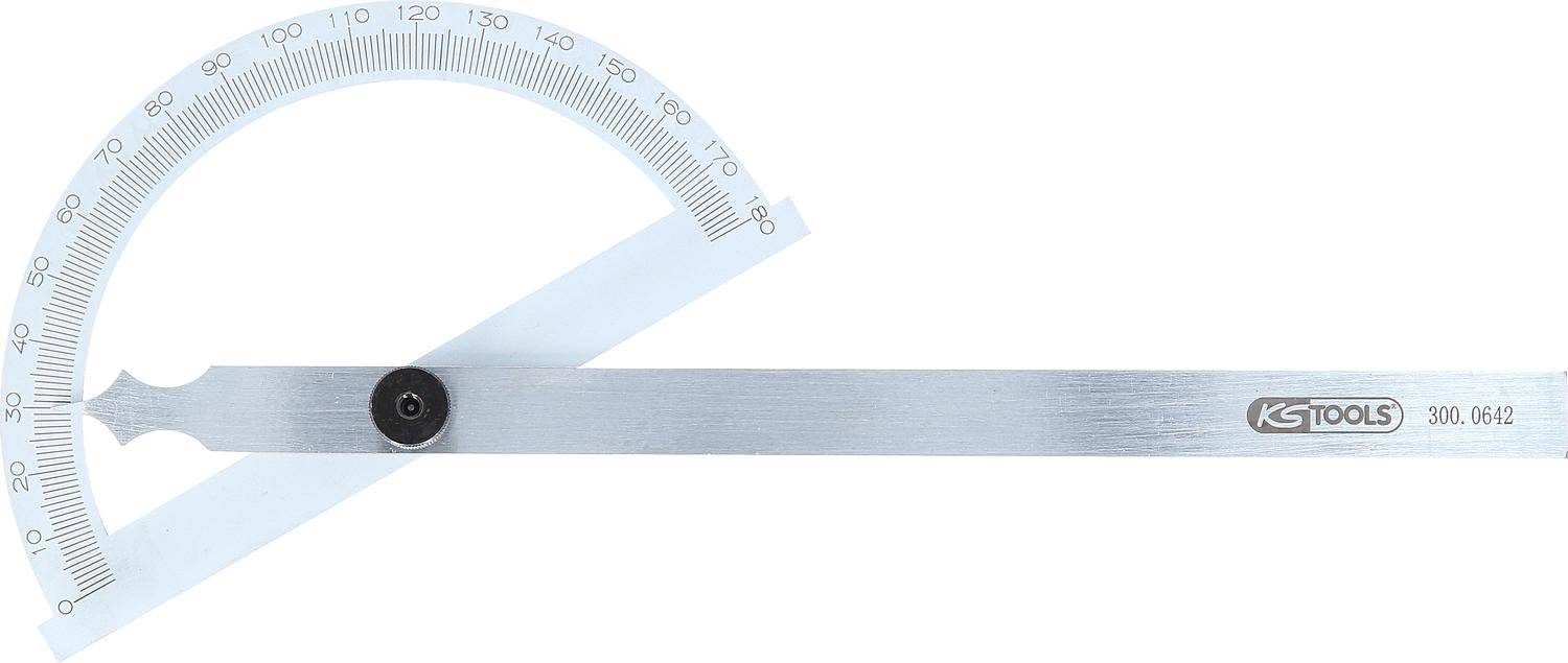 KS TOOLS Winkelgradmesser mit offenen Bogen, 200mm