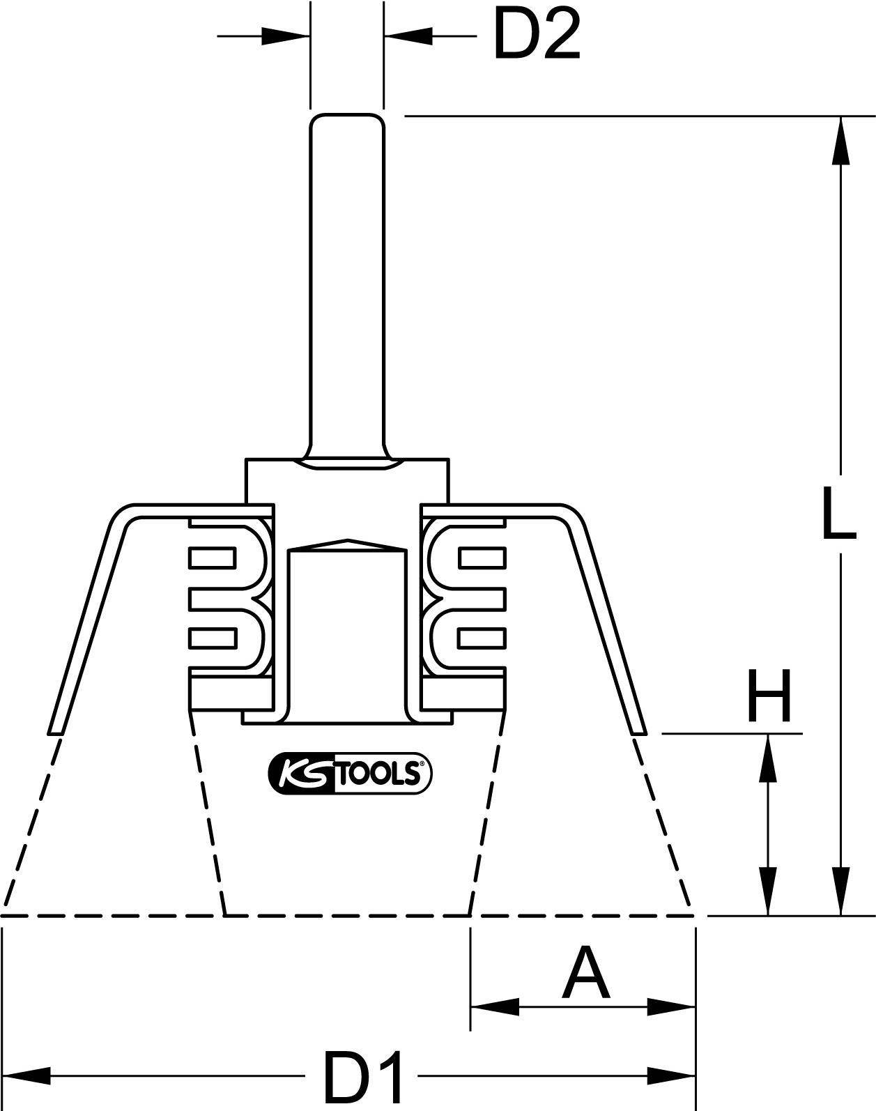 KS TOOLS Stahldraht Topfbürste 0,3mm, Ã˜ 75mm (340.0004)