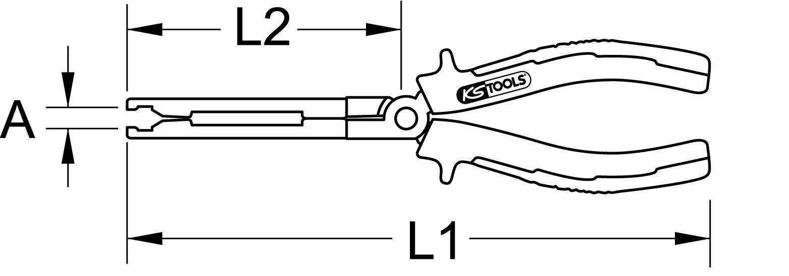 KS TOOLS Glühkerzenstecker-Zange, 265mm