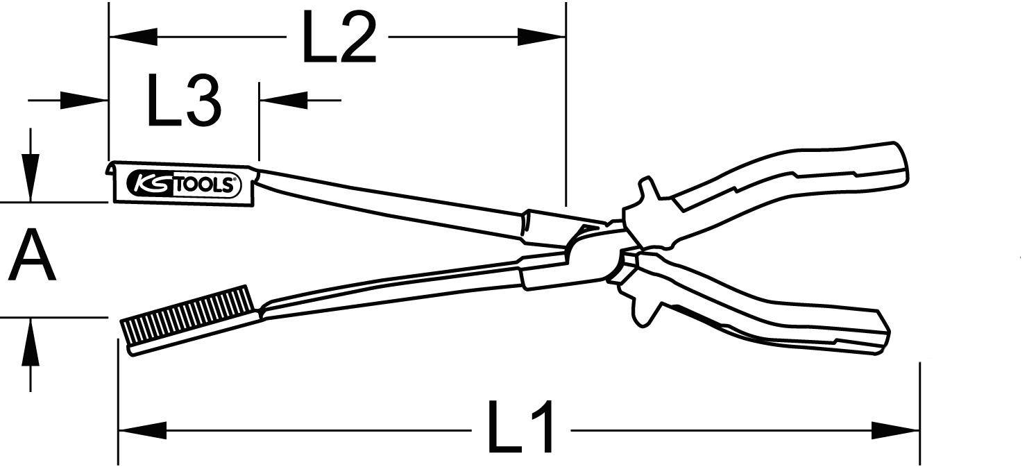 KS TOOLS Zndkerzenstecker-Zange, kurz