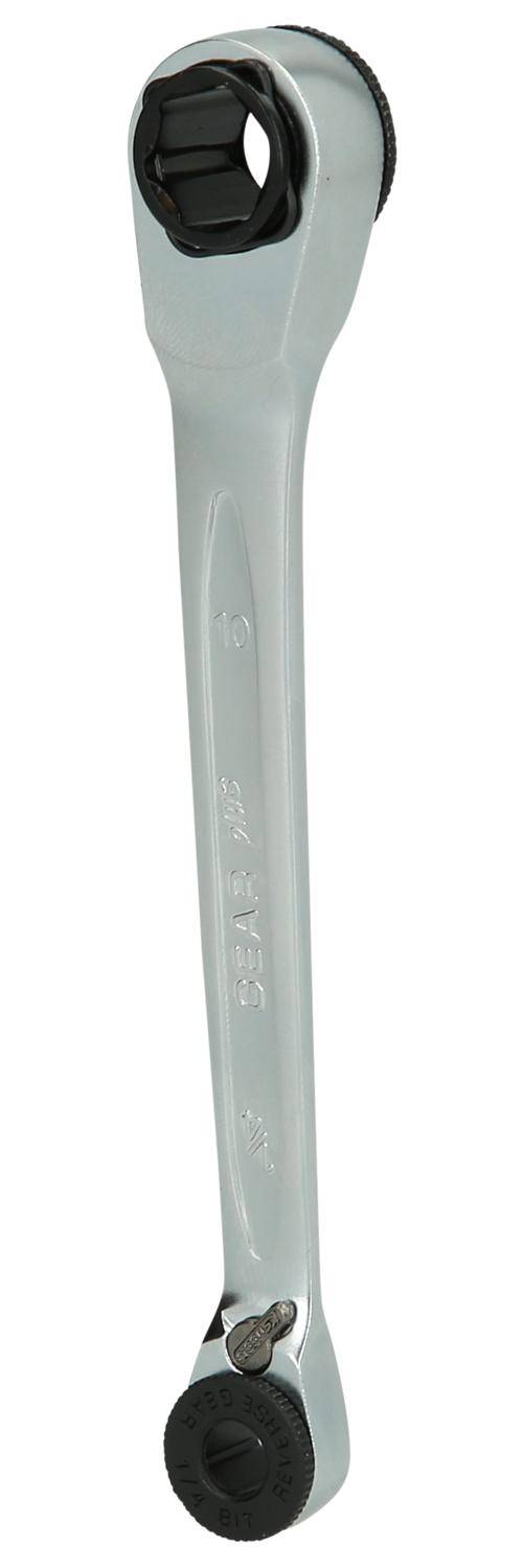 KS TOOLS GEARplus Mini-Bit-Umschalt-Ratschenringschlssel, 1/4"x10mm