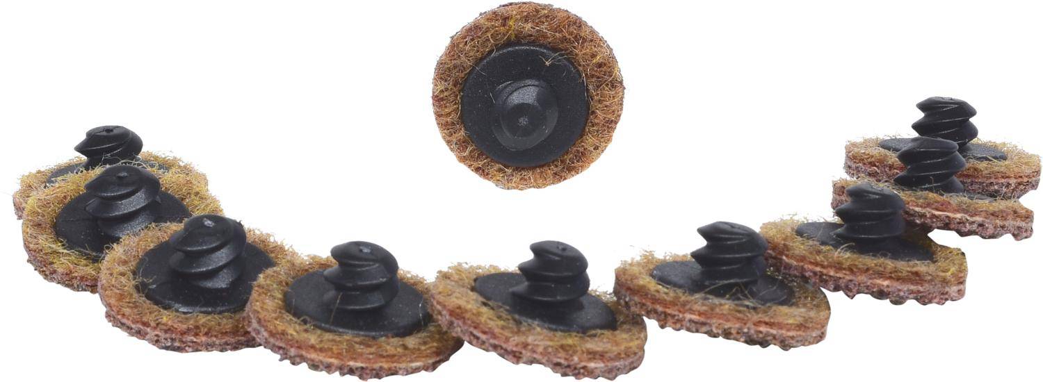 KS TOOLS Ersatz-Schleifpads, 26,7mm, Krnung 80, 10er Pack