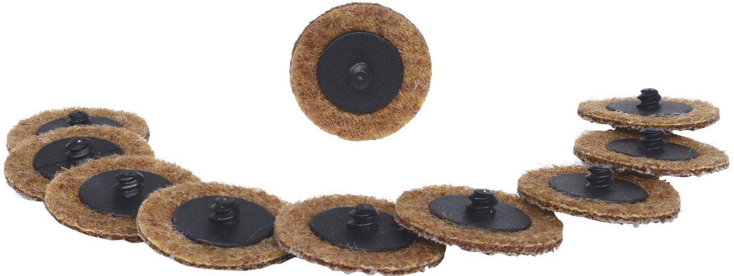 KS TOOLS Ersatz-Schleifpads, Ø50mm, Körnung 80, 10er Pack