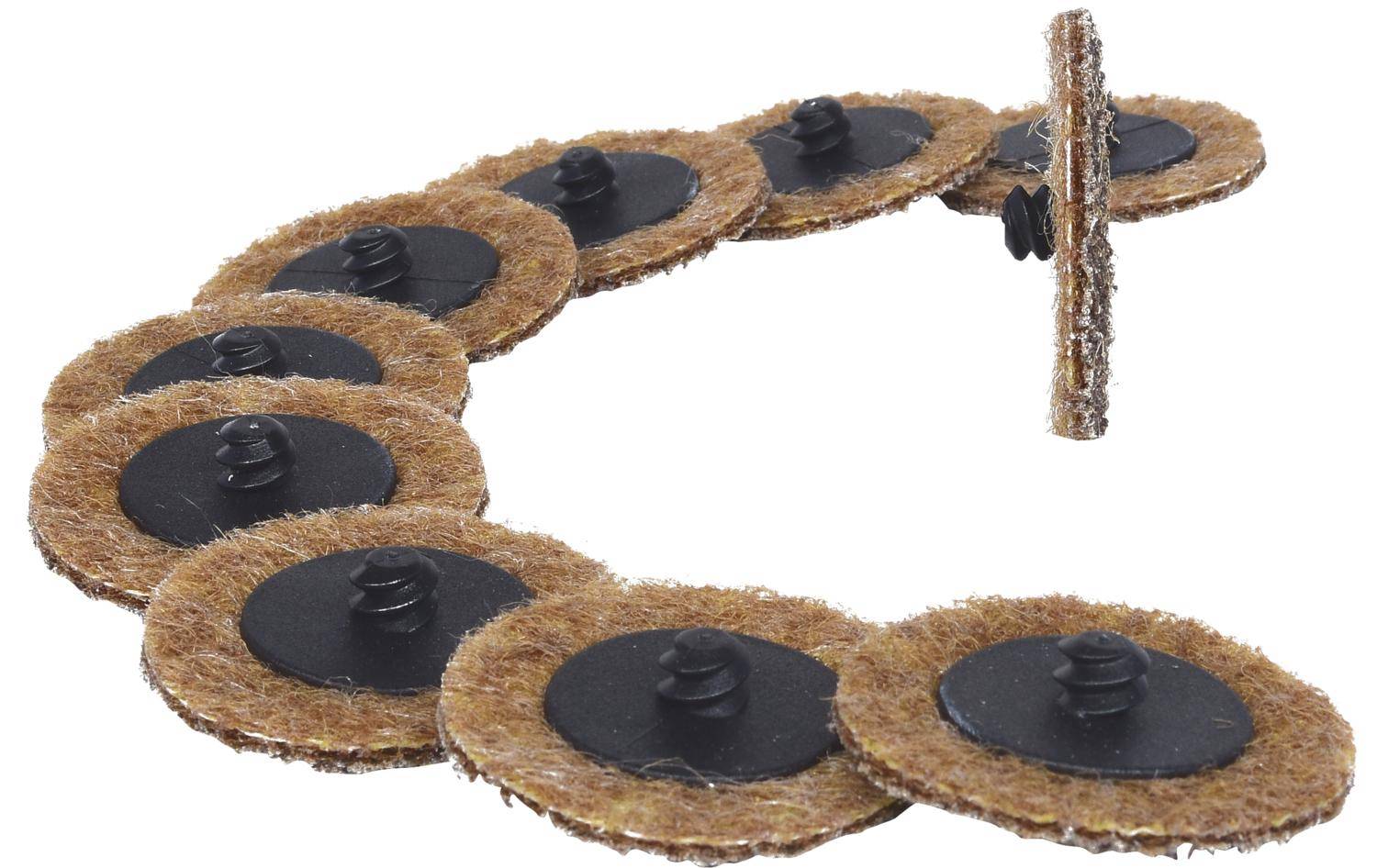 KS TOOLS Ersatz-Schleifpads, Ø50mm, Körnung 80, 10er Pack